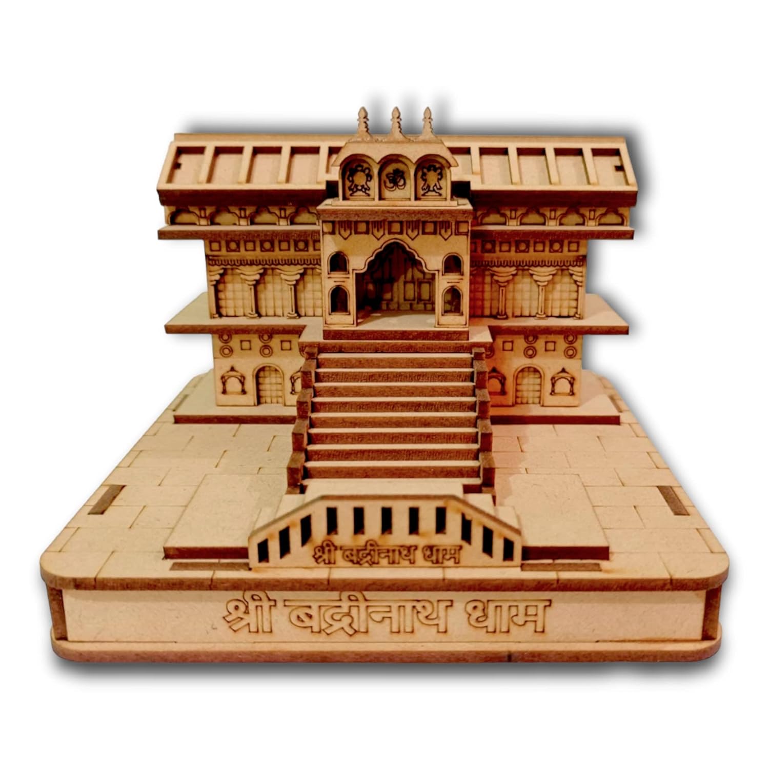 ViaZAID Wooden Hand Carved Shri Badrinath Temple Mandir Amritsar 3D