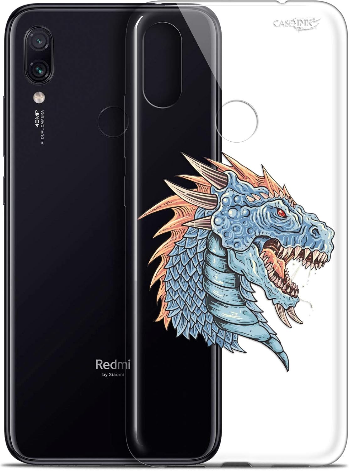 Case for 6.3-Inch Xiaomi Redmi Note 7, Dragon Draw