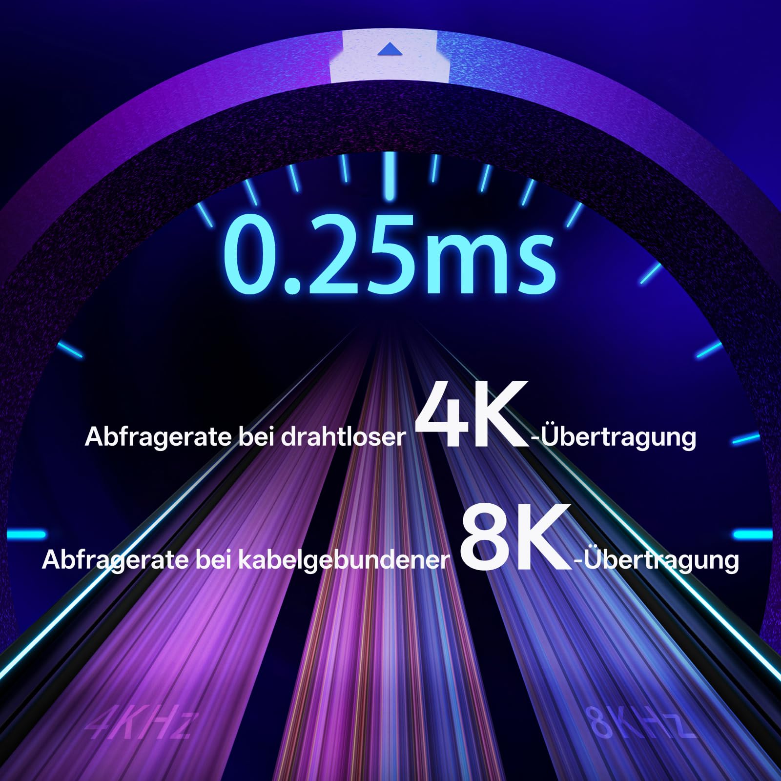 Rapoo VT9Pro 4K Kabellose Gaming-Maus mit PAW 3398 Sensor, 26000 DPI, 4000Hz Abfragerate, 0.25ms Reaktionszeit, 10 Programmierbare Tasten, 160 Stunden Akkulaufzei, Integrierter Speicher-Weiß - 3