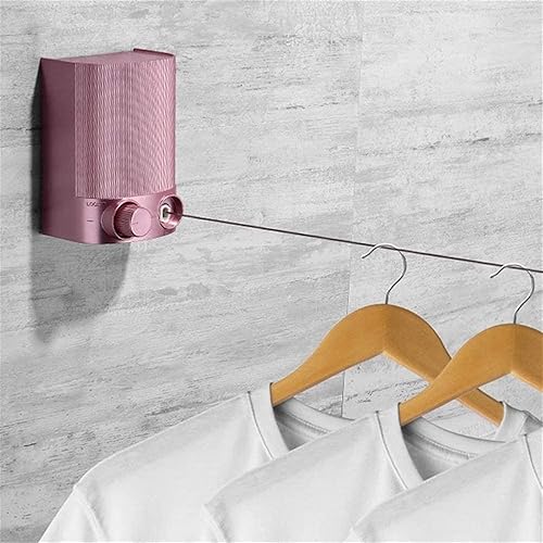 Miniatura 3 de UOOD - Tendedero retráctil para ropa de interior, resistente para secar la línea de lavandería al aire libre, acero inoxidable montado en la pared,