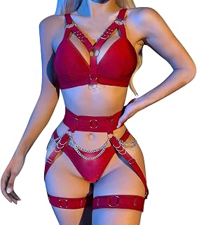 Body Lingerie Femme Sexy en Dentelle Culotte Ouverte Cuir Zipper Tenue Coquine Hot Tulle Transparent Collant