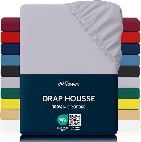 Small Double Fitted Sheet for Size 120x190 cm in Light Gr…