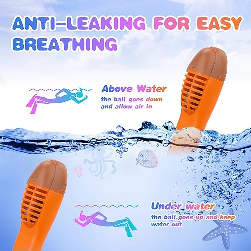 Miniatura 5 de Máscara de esnórquel de cara completa para niños de 4 a 16 años, juego de esnórquel con vista panorámica de 180 grados, antivaho, antifugas, equipo