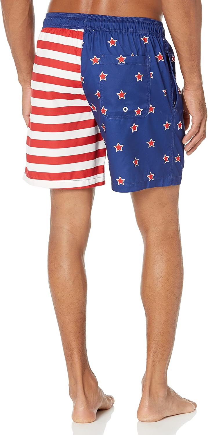 Amazon Essentials Men's 7" Quick-Dry Swim Trunk X-Large Stars Print