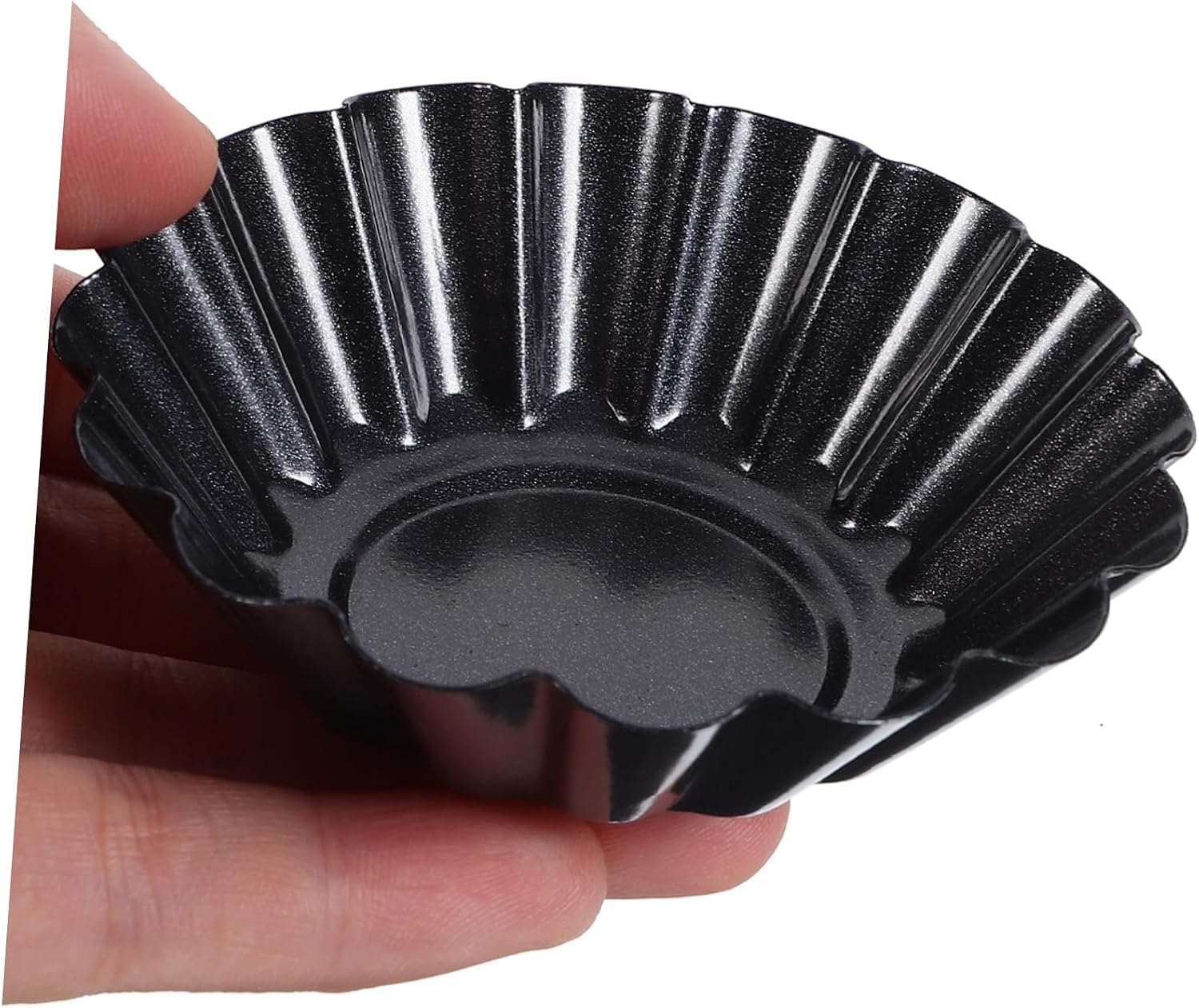 12pcs Carbon Steel Tart Molds Non-stick Flower Design Baking Pan Mold for Fruit Tart Muffin
