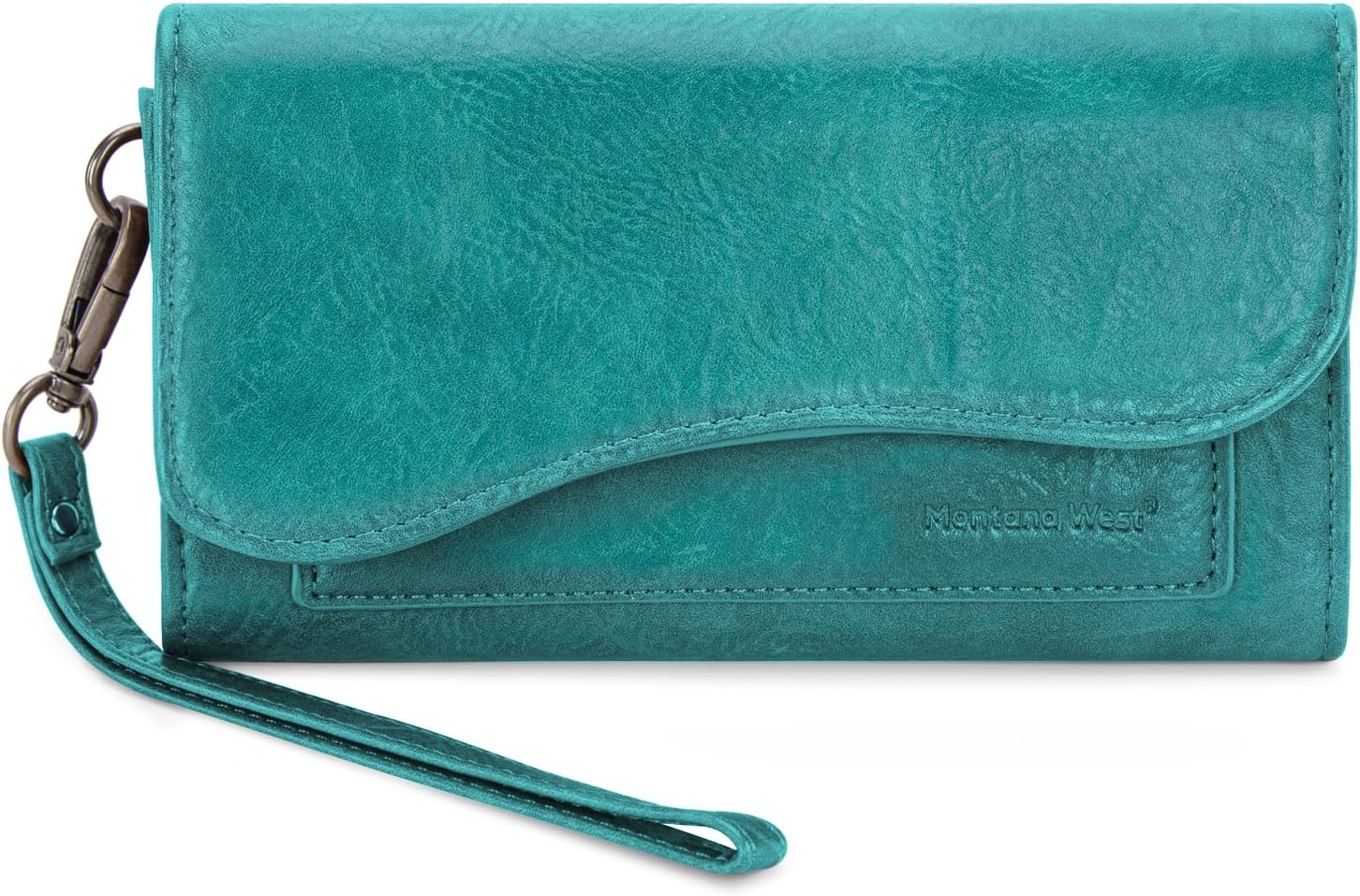 Montana West Wallets for Women Large Phone Wristlet Wallets Trifold Money Organizers with Coin Purse and Wrist Strap