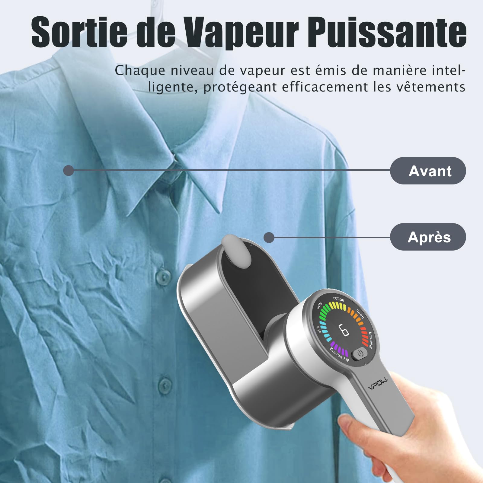 Żelazko podróżne pionowe prasowanie: 2 w 1 Przenośna mini prasownica LCD - 1200 W Szybkie nagrzewanie o pojemności 120 ml - żelazko parowe szybko i łatwo usunąć zmarszczki do podróży i domu
