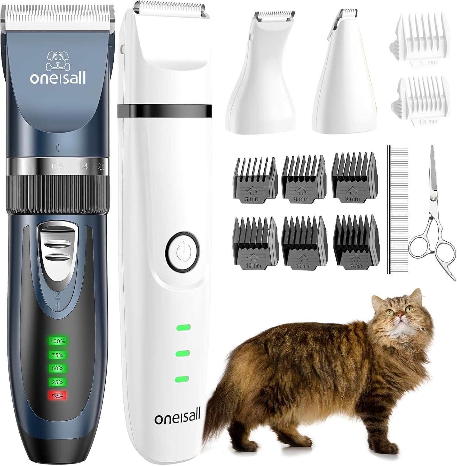 oneisall Quiet Cat Clippers for Matted Hair,MultiSet Cat