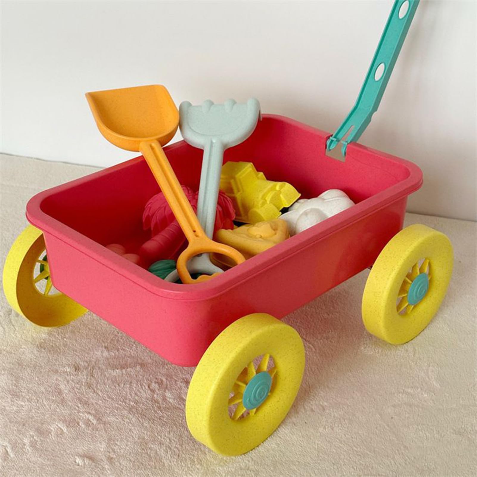Sandspielset, Strandsandspielzeug - Frühes Lernen Sandspielspielzeug mit Trolley 8 Stücke | Tragbarer Spaß im Freien im Freien für Seaside Beach außerhalb des Campings