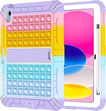 XZC Kids Case for iPad A16 11th Gen 11"/iPad 10th Gen 10.9", Rainbow 2