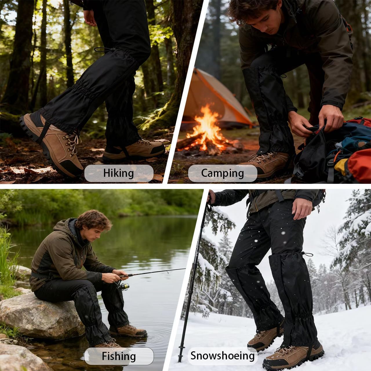 Lightweight Waterproof Gaiters for Hiking, Skiing & Climbing Lightweight Waterproof Gaiters for Hiking, Skiing & Climbing