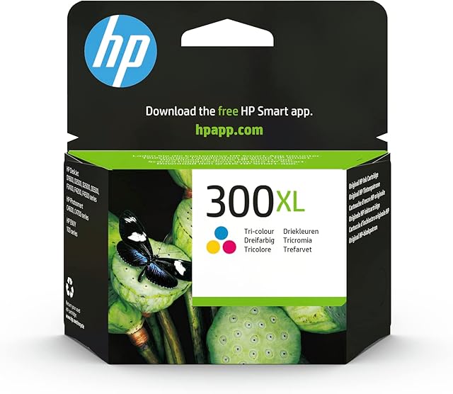 HP CC644EE 300XL High Yield Original Ink Cartridge, Tri-color, Single Pack