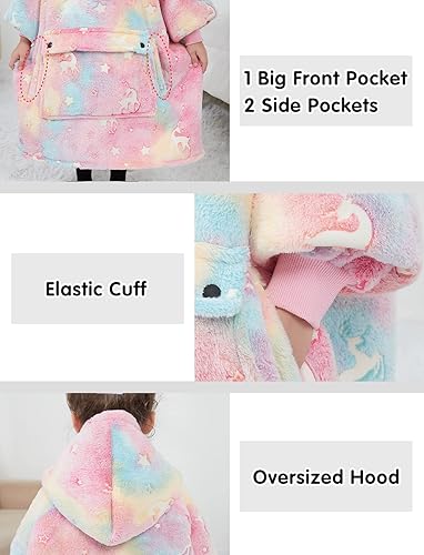 Miniatura 4 de Manta con Capucha Usable NOUKOW Manta Sherpa de Gran Tamaño Sudadera de Franela con Bolsillo Grande