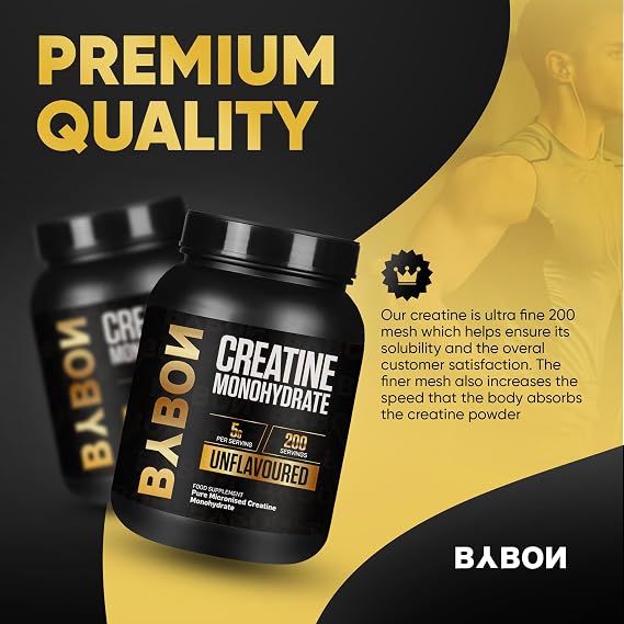 Creatine Monohydrate Powder 1kg/1000g - 200 Servings - Soluble 200 Fine Mesh Creatine Supplement - Weight Training Sports Food Supplement