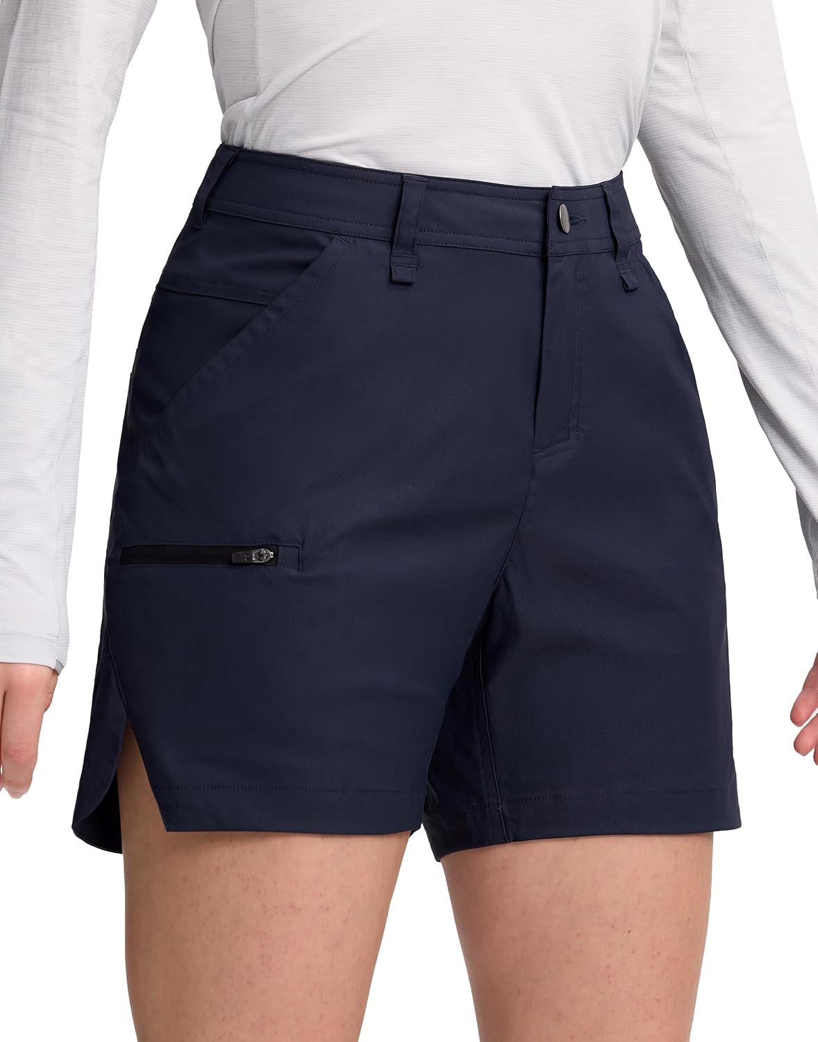 Pioneer Camp Women's 5" Ripstop Hiking Cargo Shorts Water Resistant with 4 Pockets Lightweight Quick Dry Shorts for Climbing