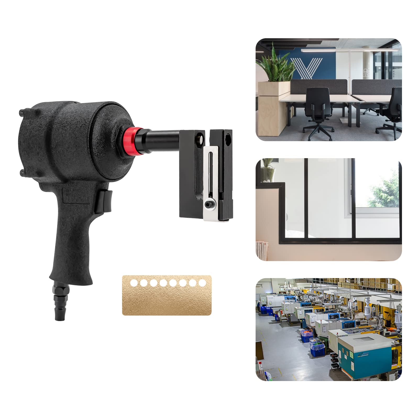 8 mm pneumatyczny dziurkacz panel pneumatyczny prosty pistolet do wykrawania blachy narzędzie do dużych obciążeń do okien drzwi fabryki biura domu