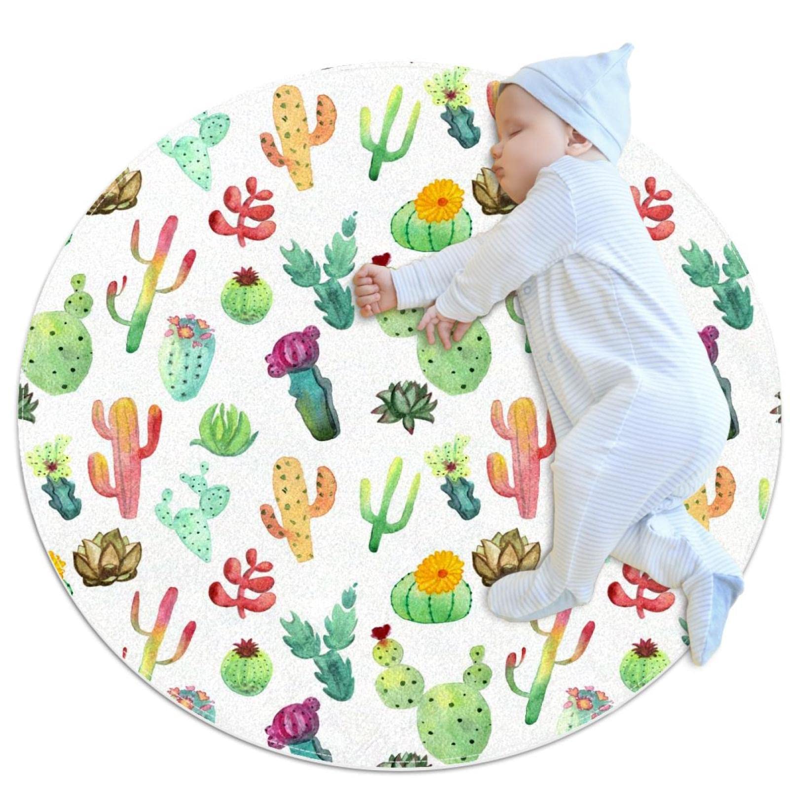 Tapis vibrant cactus succulents JDEZ pour isoler le sol froid de la chambre