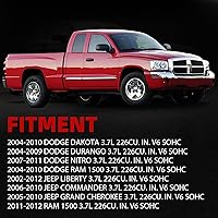 Vista 2 de MITZONE Tapa de Válvulas Lateral Derecha del Pasajero con Junta y Pernos Compatible con 2002-2012 Dodge Dakota Durango Nitro RAM 1500 Jeep Liberty