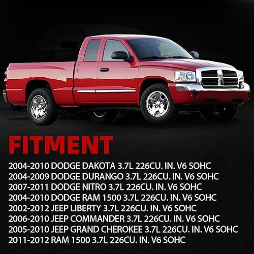 Miniatura 2 de MITZONE Cubierta de válvula lateral derecha del pasajero con junta y pernos compatible con Dodge Dakota Durango Nitro RAM 1500 Jeep Liberty