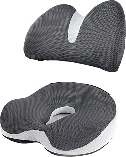 Cojín de silla de oficina, cojín de silla de ordenador, cojines de silla para espalda y glúteos - Cojín de silla ergonómico, almohada de coche para asiento de conducción, silla, sillón r