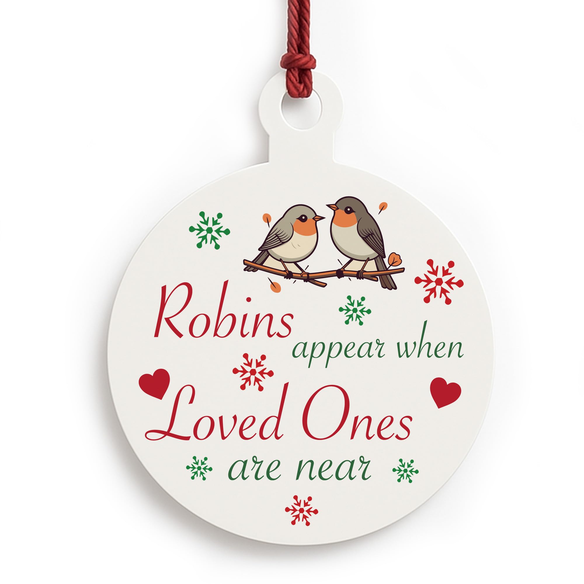 Red Ocean Christmas Memorial Decoration For Mum Dad Nan Grandad Robin Remembrance For Christmas Tree Decoration Robins Appear When Loved Ones Are Near Keepsake