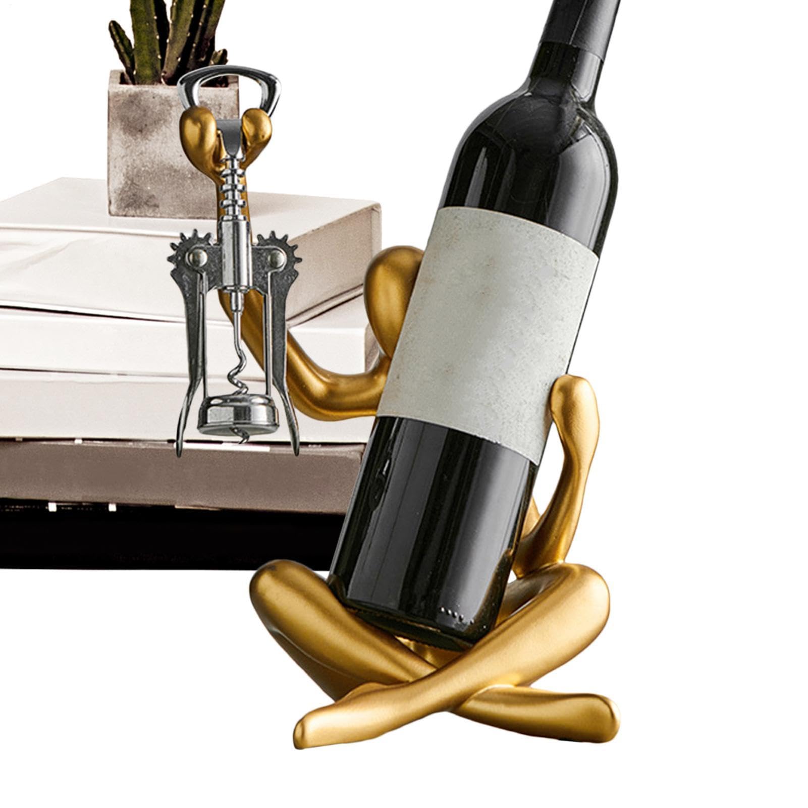 Soporte para botella de vino | Soporte decorativo para botella de
