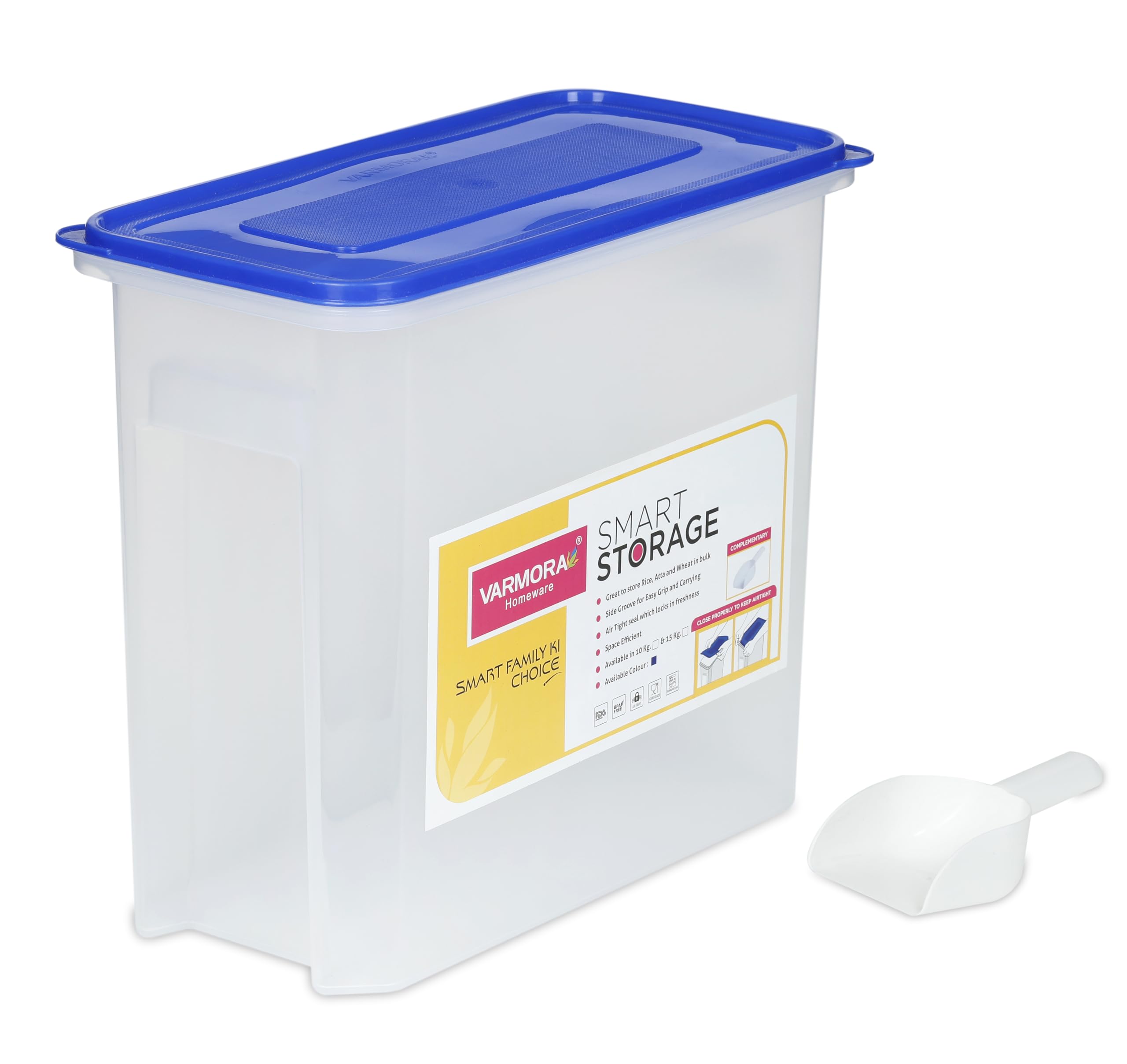 Buy Varmora DSTG0335003 Plastic Container - 15 kg, Pack of 1, Blue