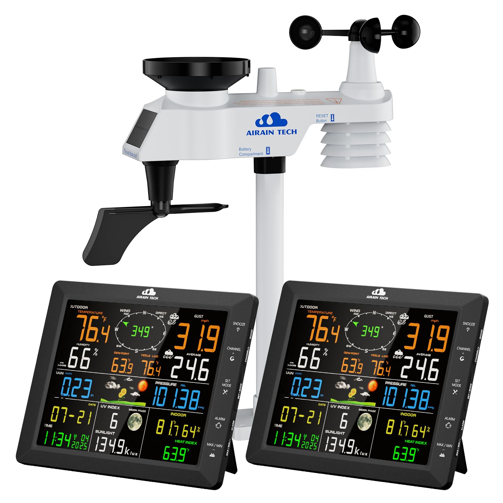 Wireless Weather Station - Dual Display & Outdoor Sensor -9