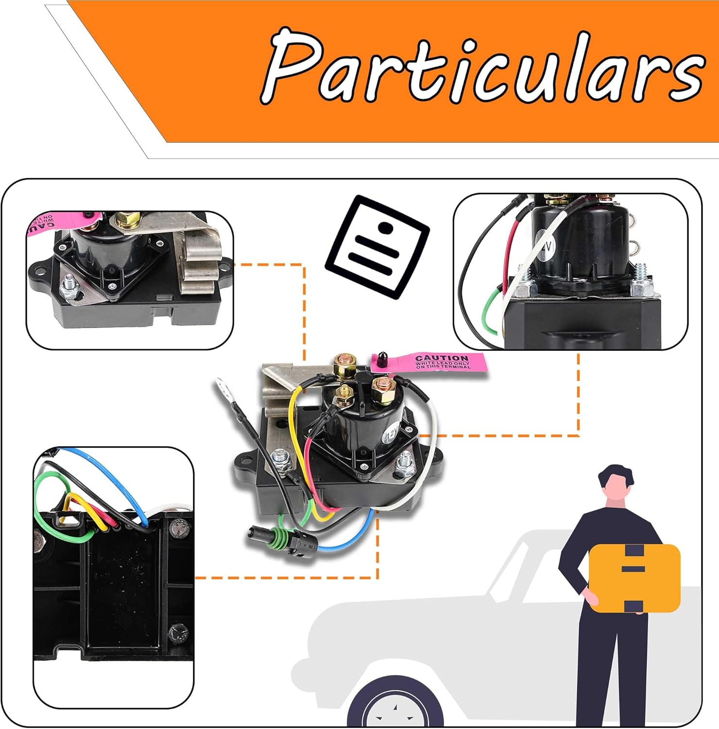 Glow Plug Controller Relay Compatible for Ford F250 F350 FSD E250 E350 7.3L IDI Diesel RX 1987-1994 Replace# FOTZ-12B533-A DRX01001 DRX-01001