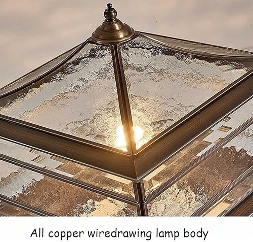 Miniatura 6 de CSSYKV Luces de poste de cobre para exteriores impermeables luces de pilar para exteriores estilo europeo luces de poste de puerta luces de camino