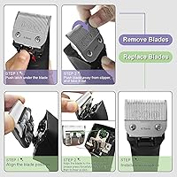 Vista 3 de Juego de cuchillas de cerámica de repuesto desmontables profesionales, compatible con oster Classic 76/Star-Teq/Power-Teq y A*dis AGC, BDC, BGC, MBG