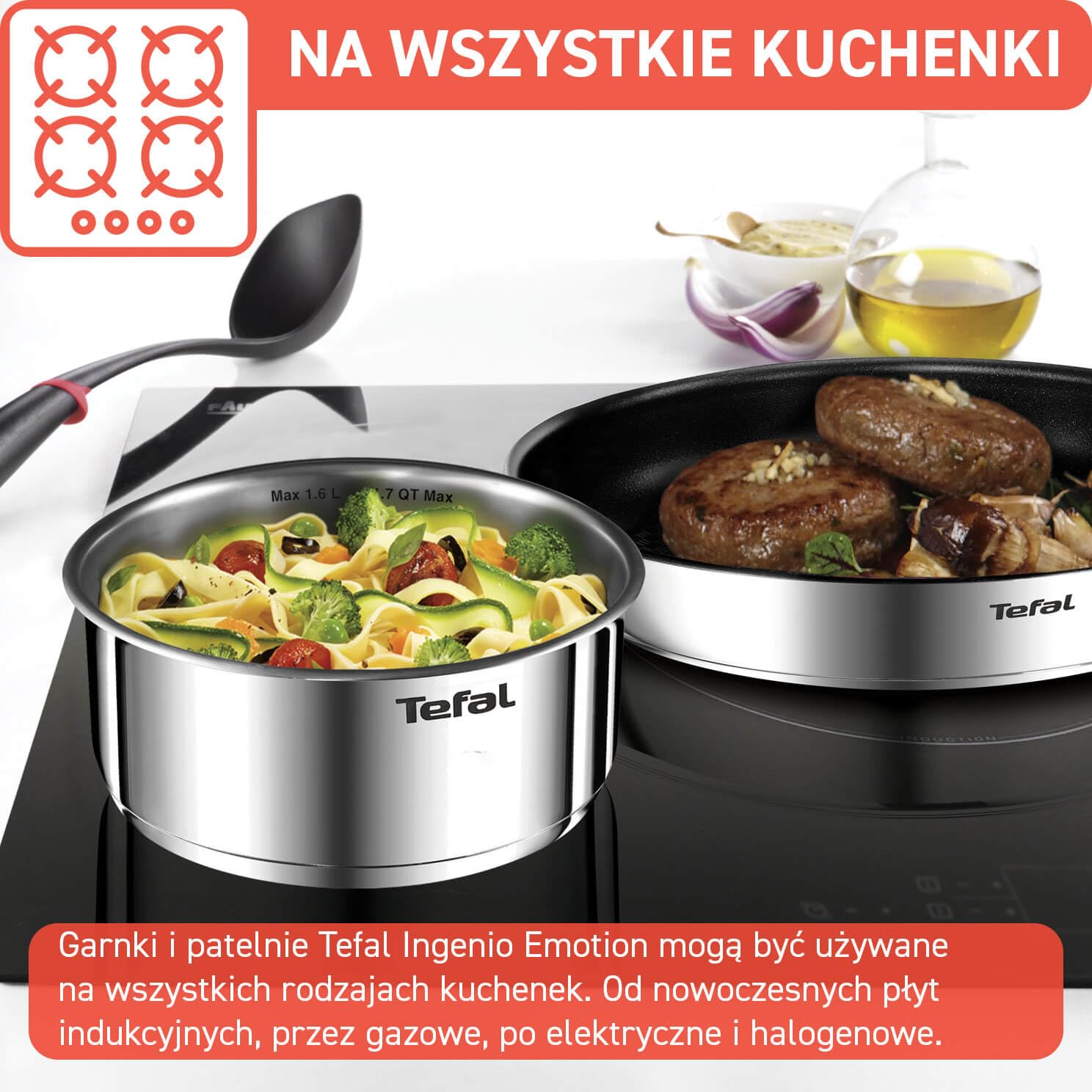 Amazon.com: Tefal Ingenio L897SK04 20-Piece Cookware Set, Frying