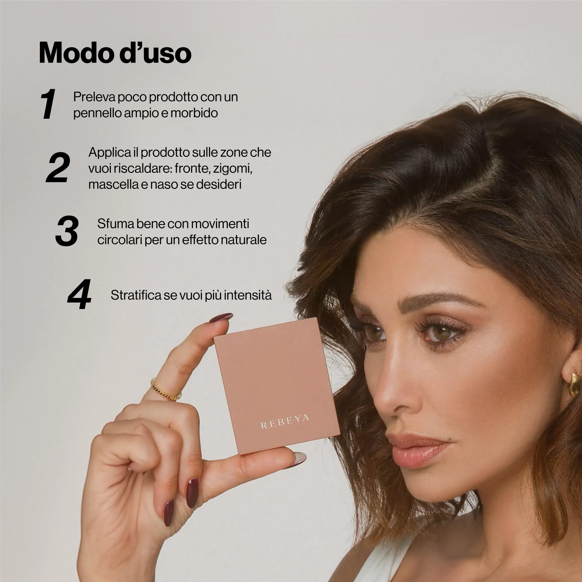 Halo Libre Bronzer 02 - Terra make up viso e terra abbronzante viso in polvere effetto naturale - Texture setosa sfumabile per contouring viso e incarnato uniforme, Made in Italy