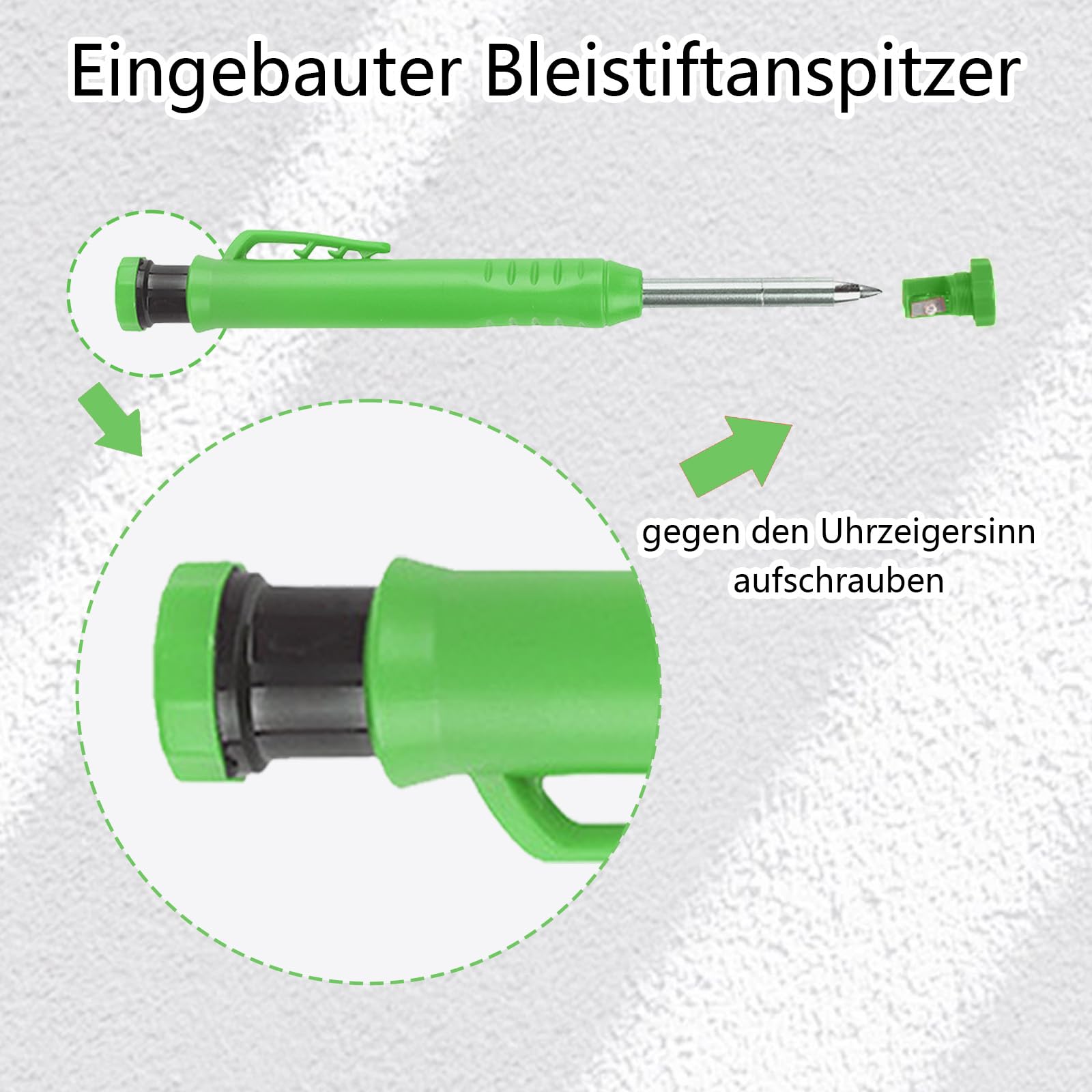 48 Mine Per Matita Da Carpentiere Hugwish - Diametro 2.8mm, Lunghezza 120mm - Foto 3