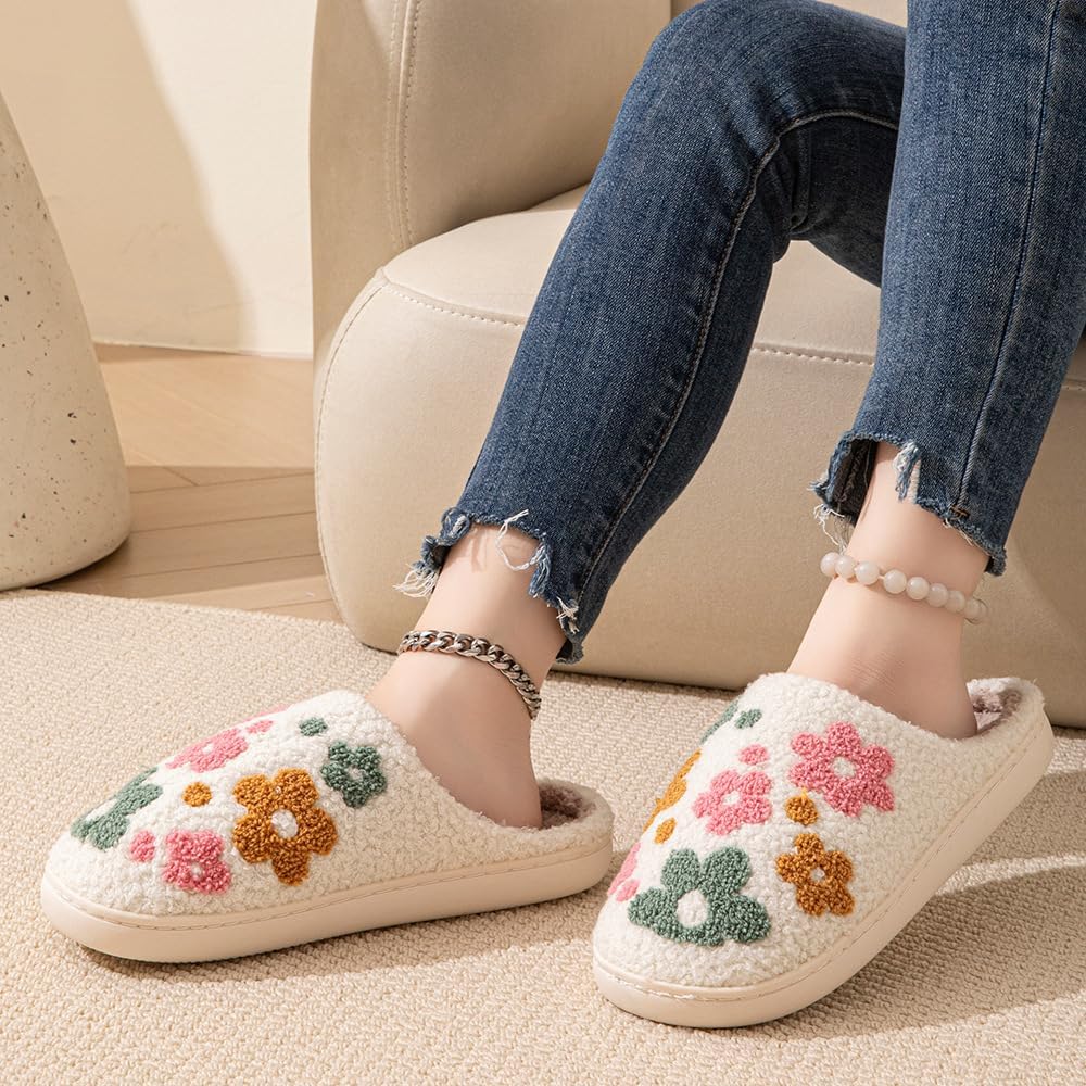 Fuzzy House Cute Slippers for Women Men Indoor Soft Plush Lining Non-Slip Sole Cozy Winter Style Shoes - Image 6