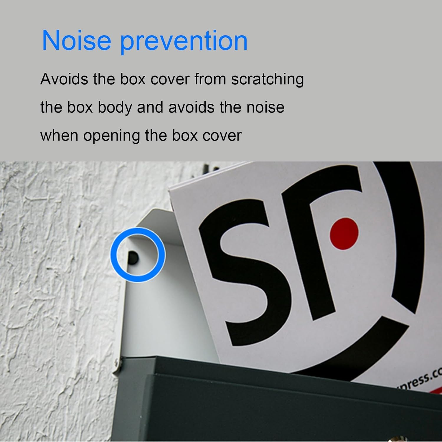 Wall Mount Mailbox, Large Capacity, Anthracite Envelope Wall Mount Mailbox, for Outside Wall Mount, Outdoor Mailboxes Weatherproof Mailbox