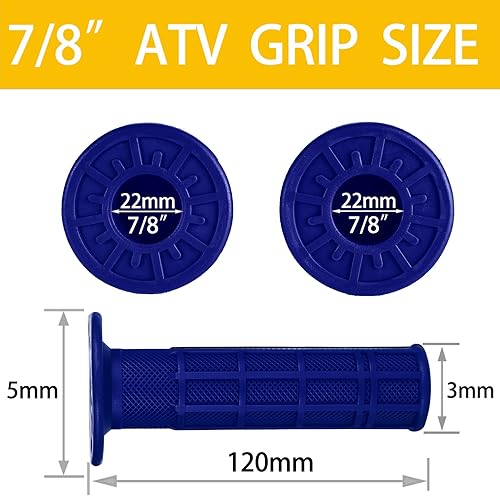 Miniatura 3 de Empuñaduras universales para manillar de 78 pulgadas, agarre de goma suave para motocicleta, para ATV Polaris Thumb Throttle Kid Youth 4 Wheeler