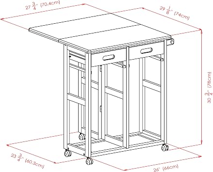 Winsome Wood Suzanne Kitchen, Square, Natural, Beech