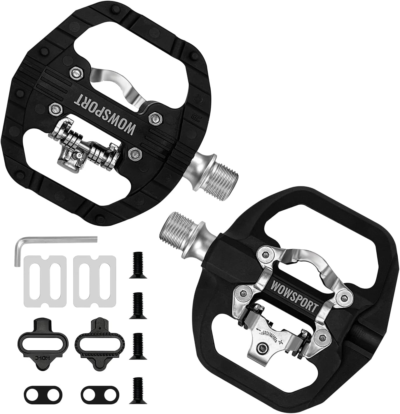 WOWSPORT Dual Platform Mountain Bike Pedals,SPD Pedal,MTB Bike Pedals