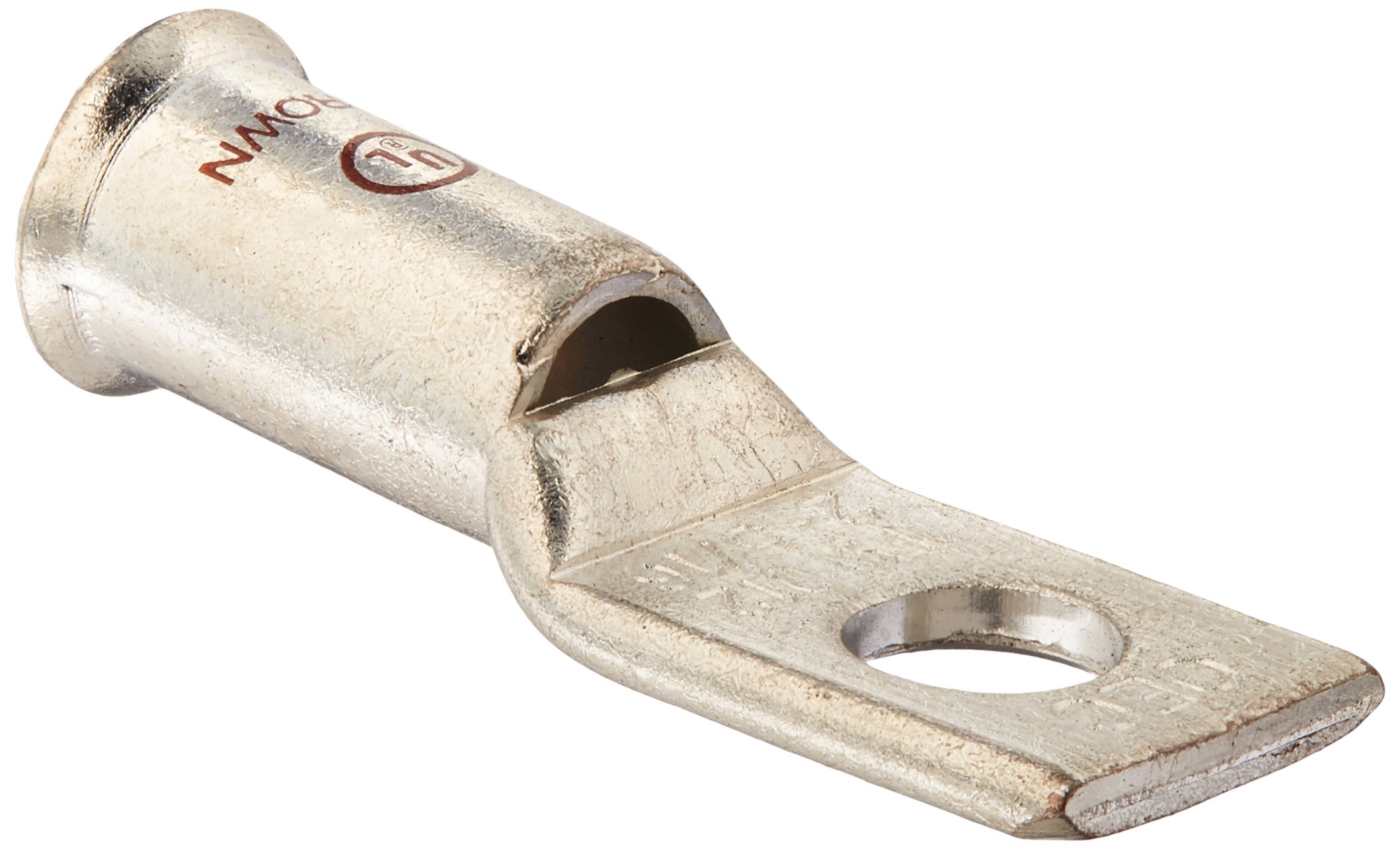 Morris 94036 Short Barrel Compression Lug, Copper, 1 Hole, 2 STR, 5/16 Stud, .315-.422 ID-OD, 1.93-inch Length, Brown