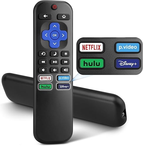 Vista 33 de Paquete de 2 unidades para Roku-TV-Control Remoto-Reemplazo, Universal para TCL Roku TV/Hisense Roku TV/Onn Roku TV/Sharp Roku TV/Philips Roku TV