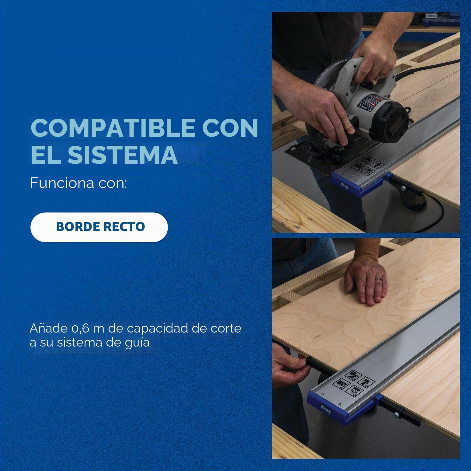 Kreg KMA4600 2' Heavy Duty Straight Edge Guide Extension Rail