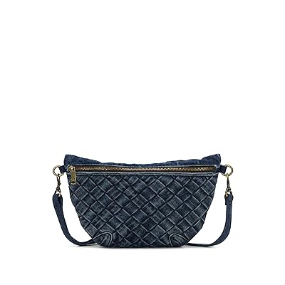 Patricia Nash Tinchi Sling/Belt Bag Cross Body Handbags Denim 416, Cotton/Faux Suede/Suede