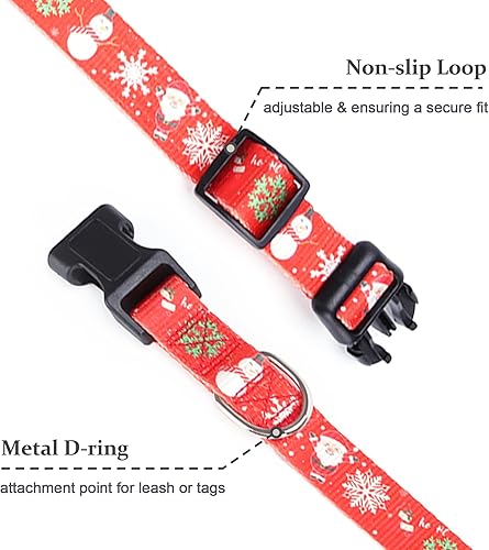 Vista 25 de Collar reflectante con hebilla para perro, ajustable, collares de seguridad de nailon para perros pequeños, medianos y grandes, color naranja