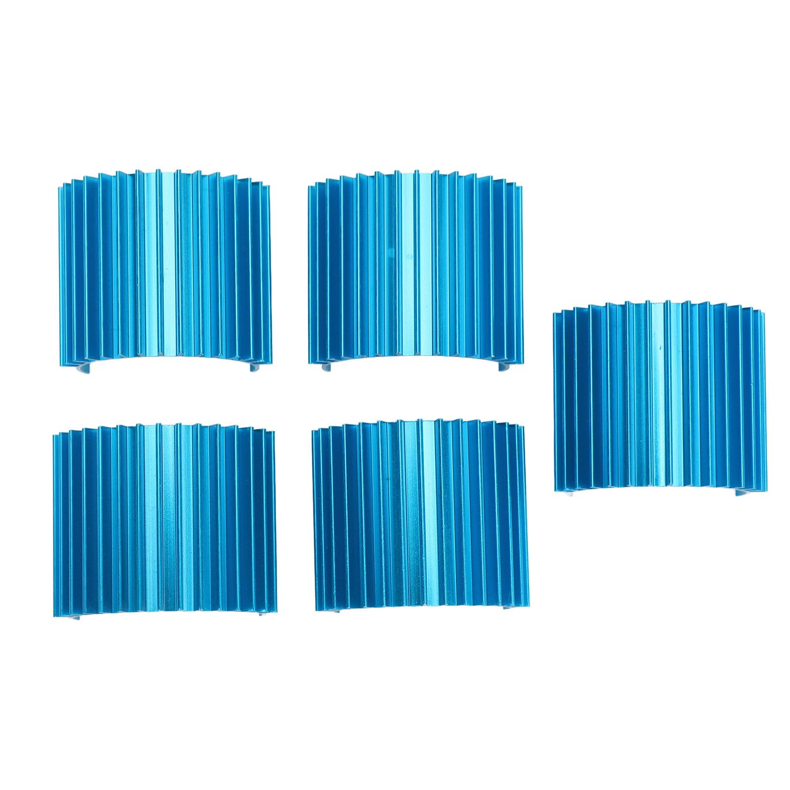 380 390 Brushed Motor Heat Sink Professional Aluminum Alloy Efficient Cooling for 2838 2845 Brushless Motor Heat Dissipation for RC Cars 1/16 1/18 Blue 5pcs