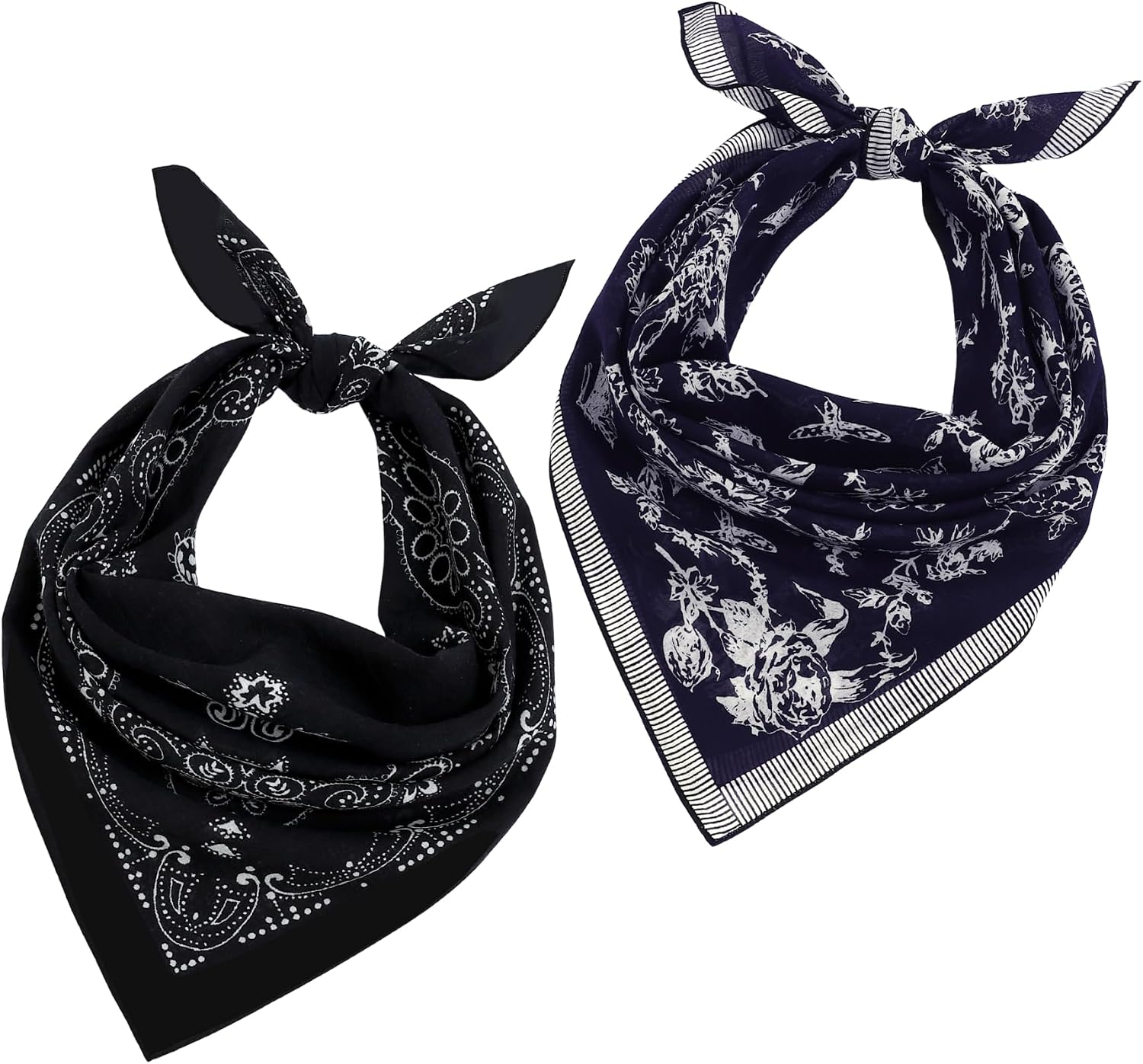 Isurrender 100% Cotton Bandana for Men and Women Ultra Light Soft Head Wrap Scarf Headband Handkerchief 22 x 22 Inches