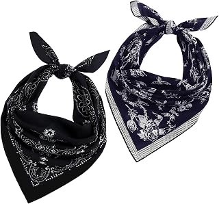 Isurrender 100% Cotton Bandana for Men and Women Ultra Light Soft Head Wrap Scarf Headband Handkerchief 22 x 22 Inches