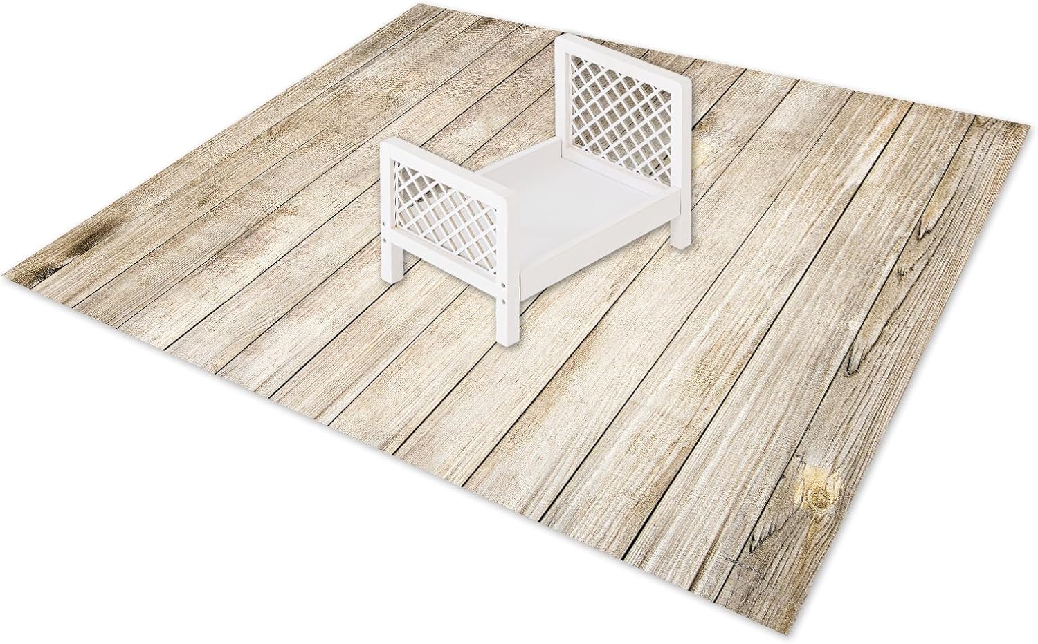 Kate Newborn Photography Props&Wood Texture Floor Mat(5x4ft)