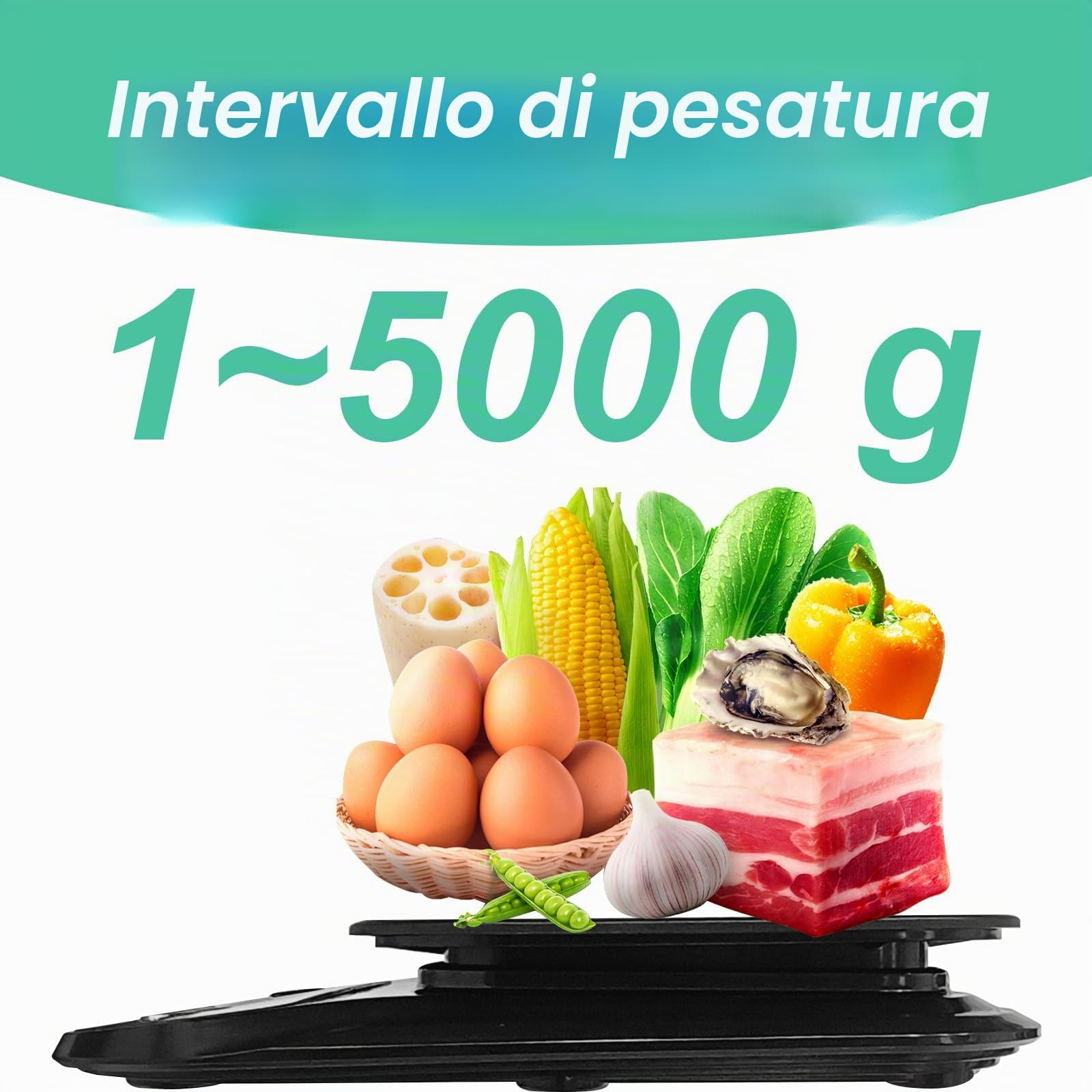 Talking - Bilancia da cucina digitale parlante, bilancia da cucina elettronica parlante, bilancia parlante per alimenti con ampio display LCD, bilancia per alimenti con piattaforma a disco in acciaio