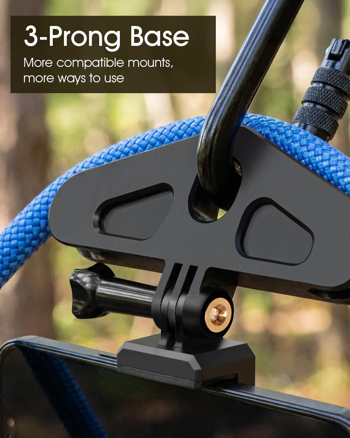 Hunting Saddle Hip Pinch Eliminator – Bridge Spreader Saddle Hunting for GoPro – MagSafe Phone Dock & Clamp Included – Tree Saddle Accessories – CNC-Machined Nylon Hip Saver – Reduces Hip Pinch
